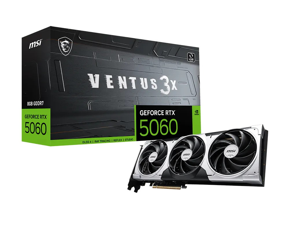 MSI GeForce RTX 5060 8G VENTUS 3X 8GB GDDR7 Gaming Ekran Kartı