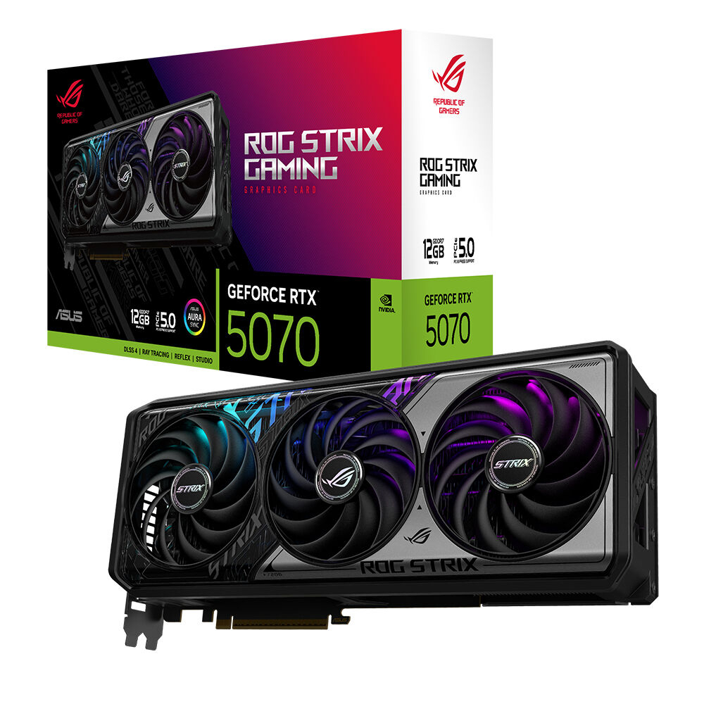 ASUS ROG Strix GeForce RTX 5070 12GB ROG-STRIX-RTX5070-12G-GAMING GDDR7 192 Bit DLSS 4 Ekran Kartı Gaming (Oyuncu) Ekran Kartı 