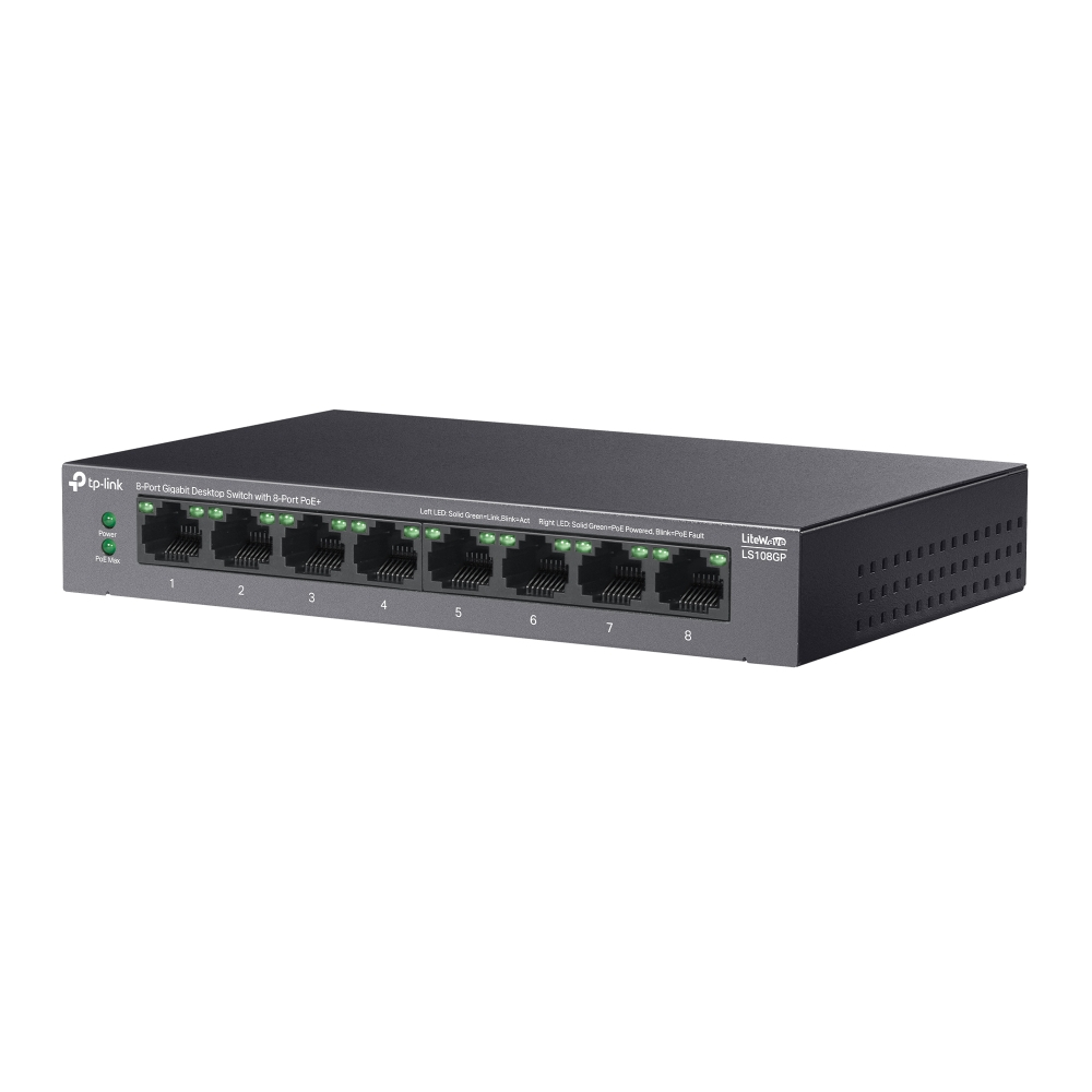 TP-Link LS108GP 8 Port 10/100/1000 Mbps Gigabit PoE Switch