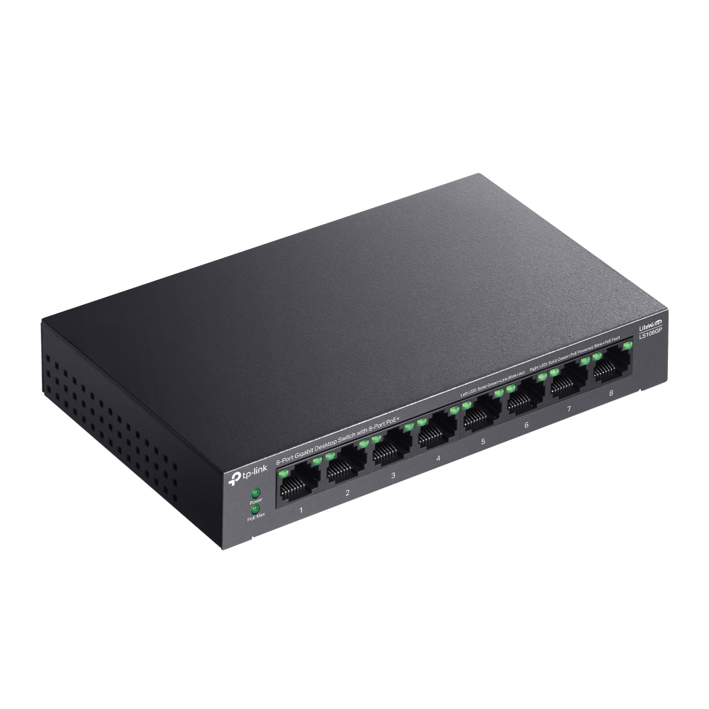 TP-Link LS108GP 8 Port 10/100/1000 Mbps Gigabit PoE Switch