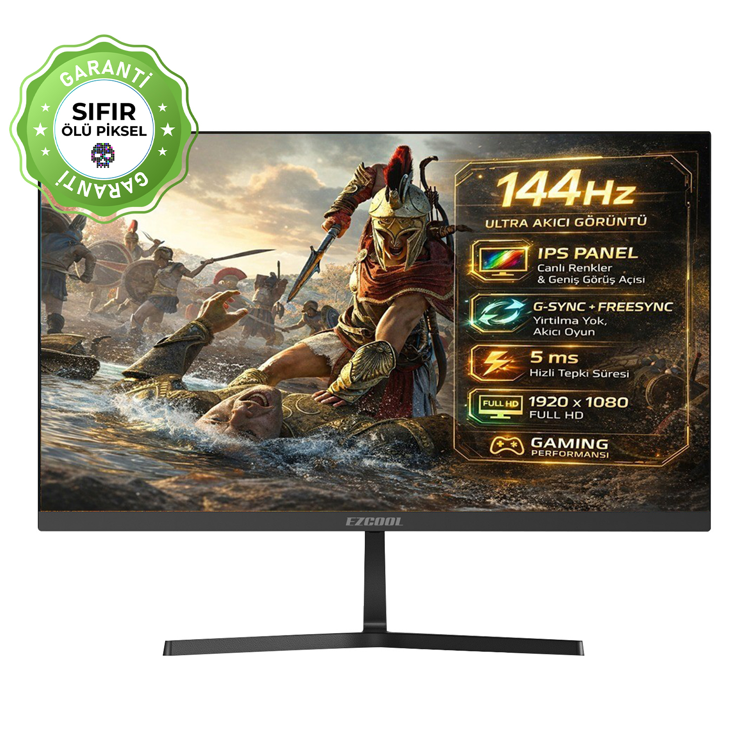 Ezcool 27″ Corp EZP27 FHD 5MS 144Hz VGA HDMI IPS Monitör
