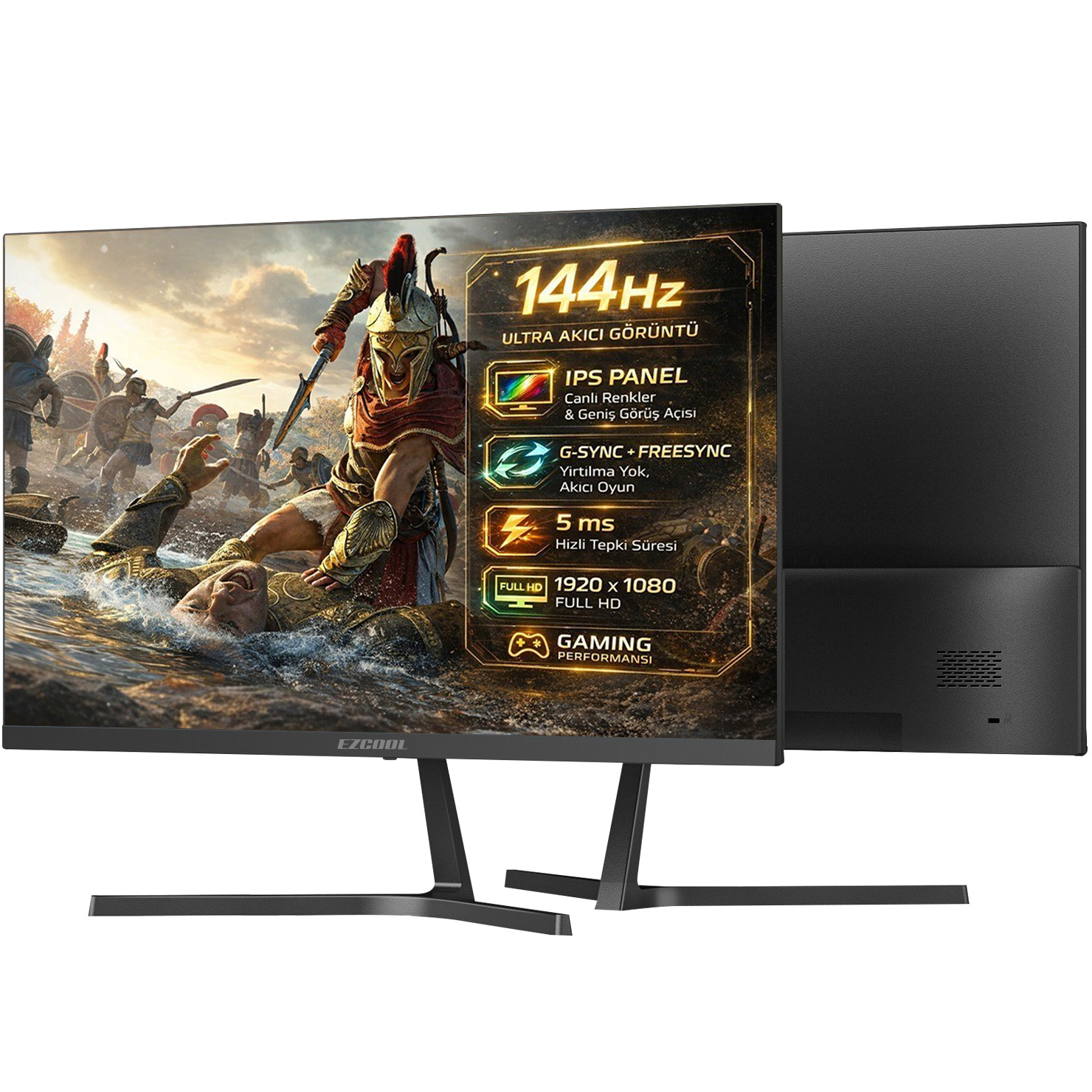 Ezcool 27″ Corp EZP27 FHD 5MS 144Hz VGA HDMI IPS Monitör