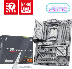 MSI MAG B850 GAMING PLUS MAX WIFI7 AM5 DDR5 8200MHz(OC) ATX Gaming (Oyuncu) Anakart