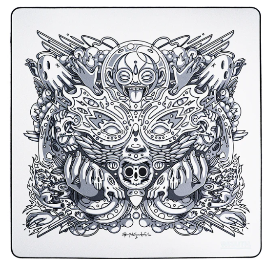 Wraith Spirit of Aim PRO Monk White Hybrid Mousepad 50x50