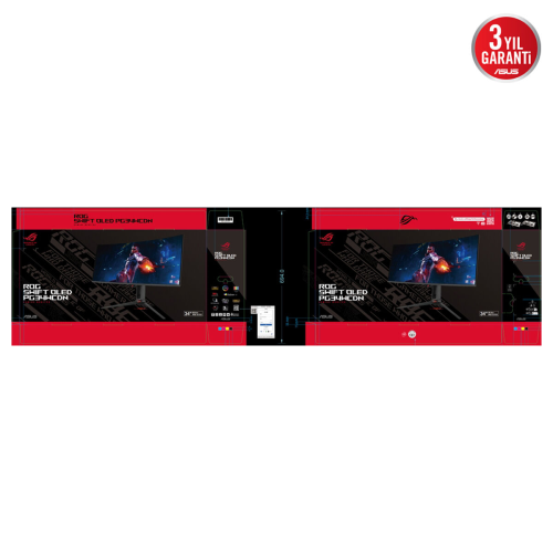 ASUS ROG Swift OLED PG34WCDN 34 inç 360Hz 0.03ms UWQHD Adaptive Sync QD-OLED Kavisli Gaming Monitör