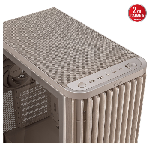 ASUS ProArt PA401 Wood TG Bej USB 3.2  ATX Mid-Tower Gaming (Oyuncu) Kasa (90DC00M7-B39000)