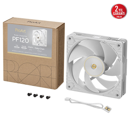 ASUS ProArt PF120 Beyaz 120mm Kasa Fanı (90DA00M3-B09000)