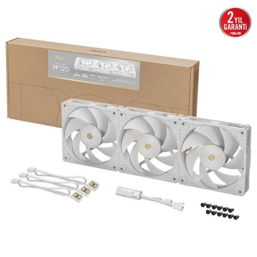 ASUS ProArt PF120 120MM 3in1 Beyaz Kasa Fanı (90DA00M3-B09020)