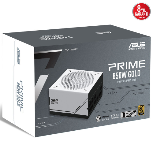 ASUS Prime AP-850G 850W Gold 80 Plus Full Modüler ATX 3.0 Uyumlu Gaming (Oyuncu) Güç Kaynağı Bulk