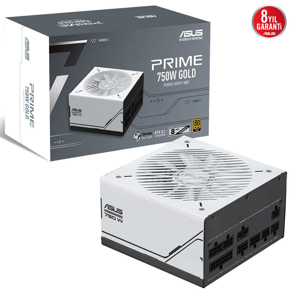 ASUS Prime AP-750G 750W Gold 80 Plus Full Modüler ATX 3.0 Uyumlu Gaming (Oyuncu) Güç Kaynağı Bulk