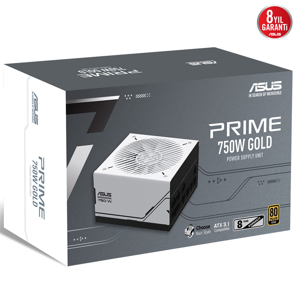 ASUS Prime AP-750G 750W Gold 80 Plus Full Modüler ATX 3.0 Uyumlu Gaming (Oyuncu) Güç Kaynağı Bulk
