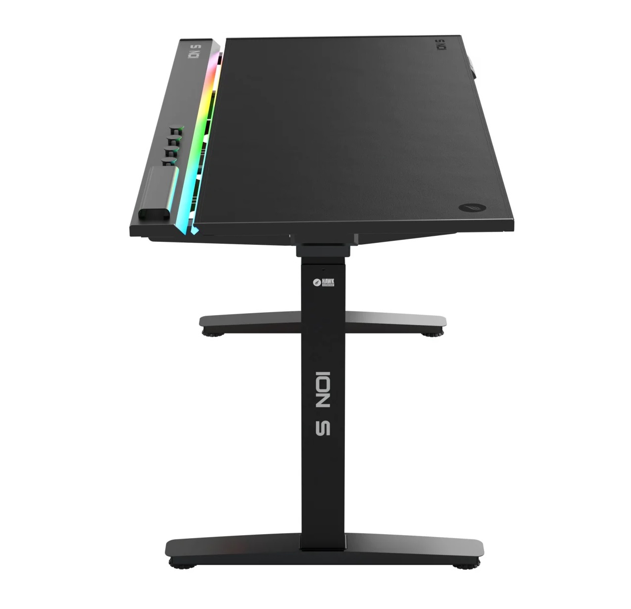 Hawk ION S Çift Motorlu Yükseklik Ayarlı RGB 140x70 Siyah Renk Çalışma ve Oyuncu Masası
