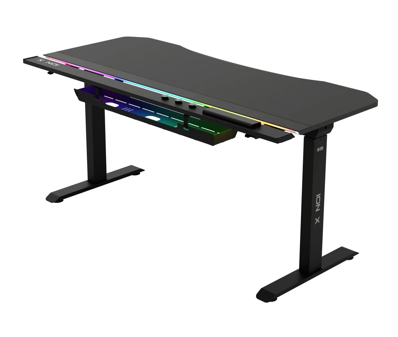 Hawk ION X Çift Motorlu Yükseklik Ayarlı RGB 160x80 Siyah Renk Çalışma ve Oyuncu Masası