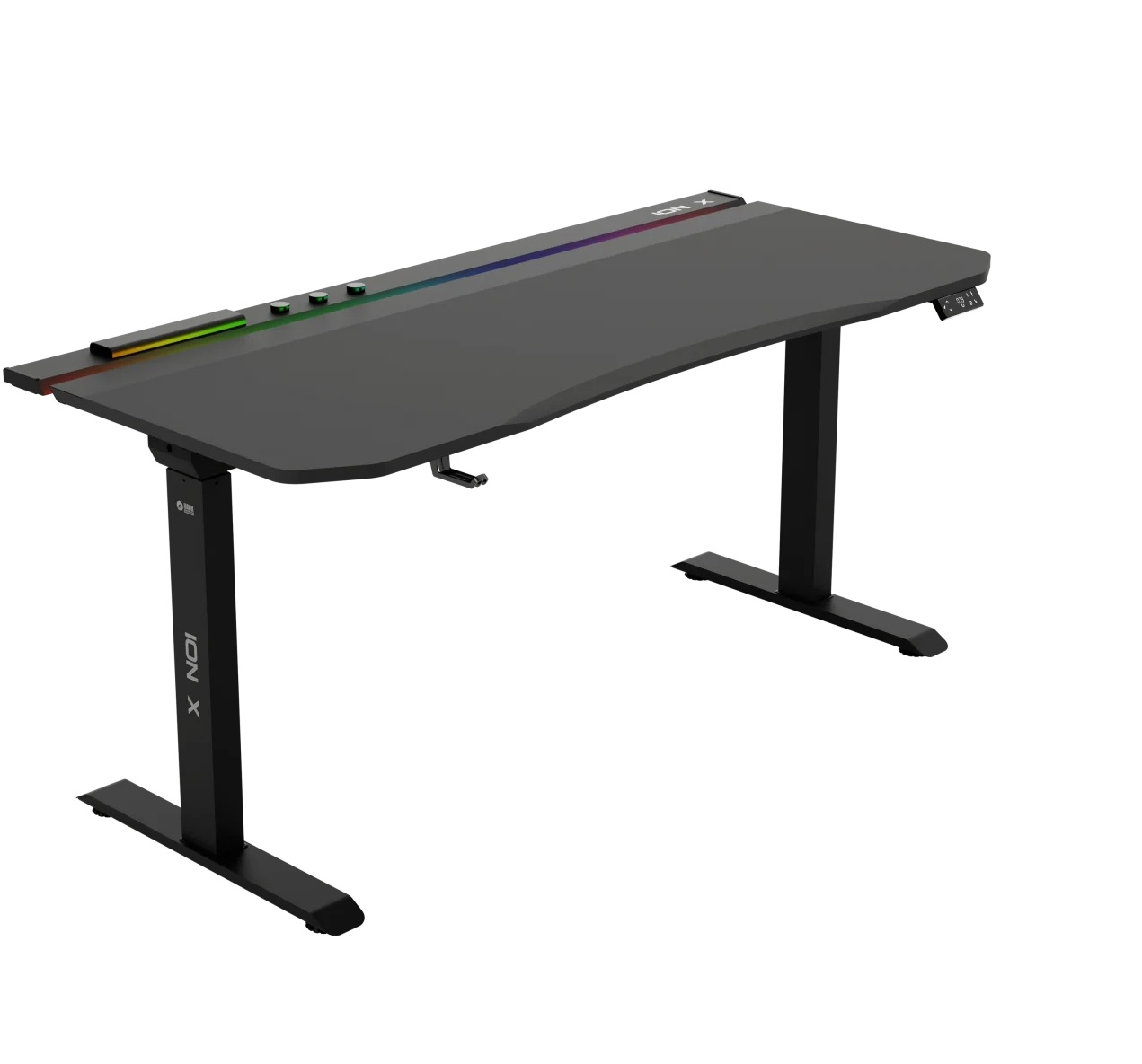 Hawk ION X Çift Motorlu Yükseklik Ayarlı RGB 160x80 Siyah Renk Çalışma ve Oyuncu Masası