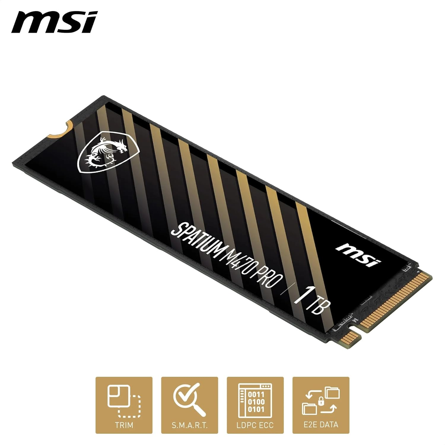 MSI Spatium M470 PRO 1TB 6000/5000MB/s PCIe Gen 4.0 NVMe M.2 SSD Disk