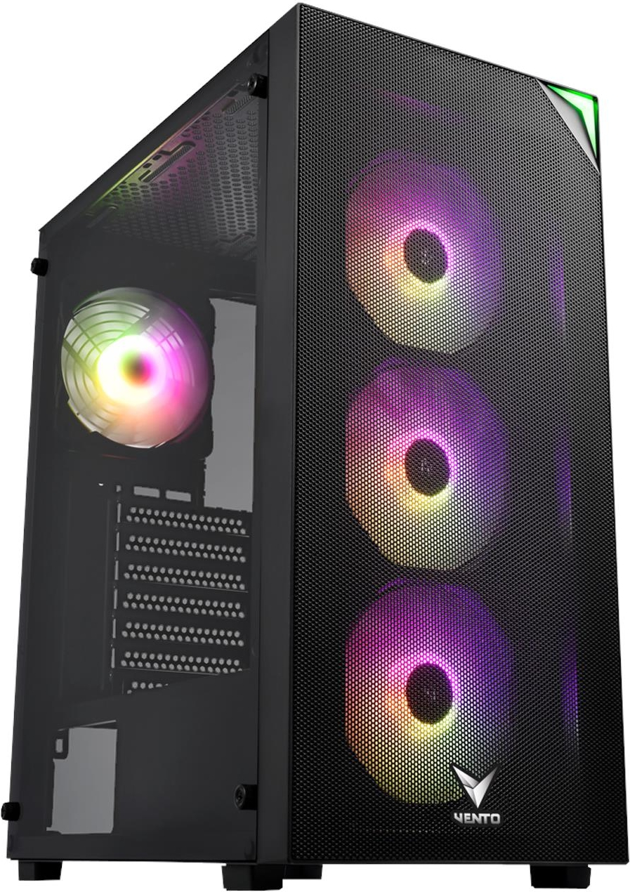 VENTO FSP VG3400S 650W 80+ 4x120mm RGB Fan Temperli Cam USB 3.0 Mesh ATX Gaming Kasa