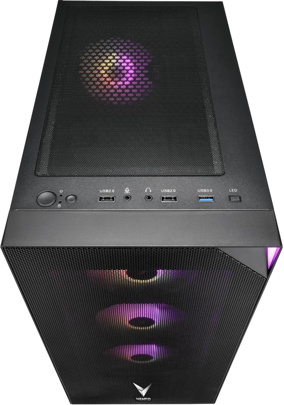 VENTO FSP VG3400S 650W 80+ 4x120mm RGB Fan Temperli Cam USB 3.0 Mesh ATX Gaming Kasa