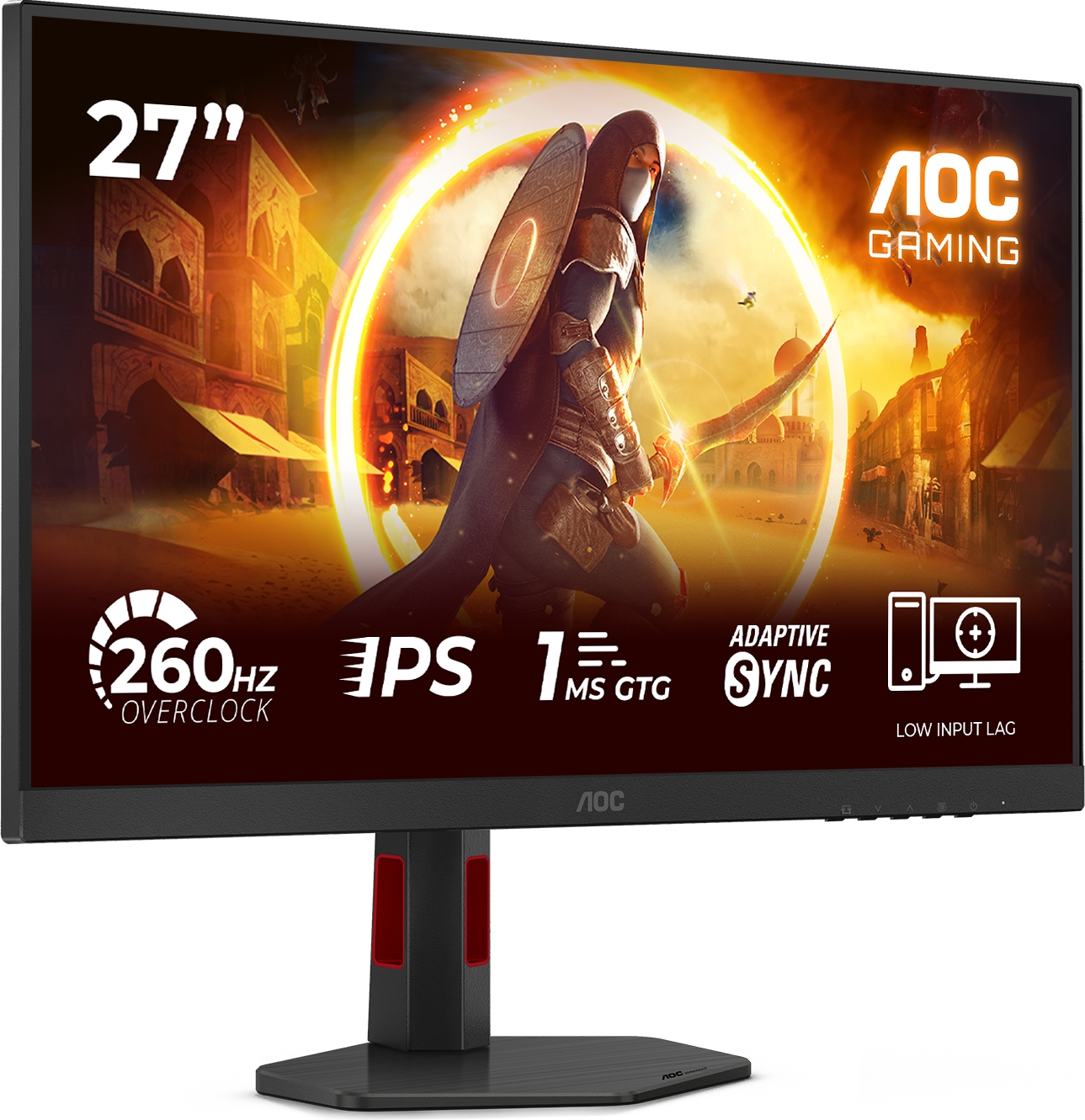 AOC 27G4ZR 27″ 260Hz 0.3ms MPRT Adaptive Sync HDR10 Pivot Fast IPS Gaming (Oyuncu) Monitör