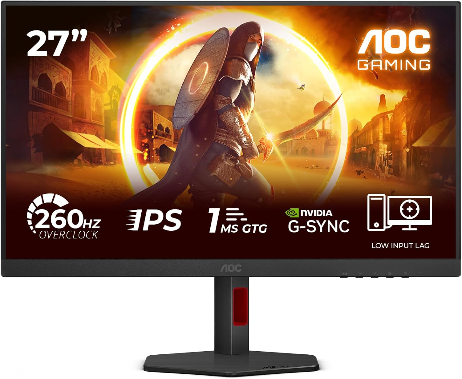 AOC 27G4ZR 27″ 260Hz 0.3ms MPRT Adaptive Sync HDR10 Pivot Fast IPS Gaming (Oyuncu) Monitör