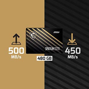 MSI SPATIUM S270 480GB 500-450 MB/s 2.5″ SATA3 SSD Disk
