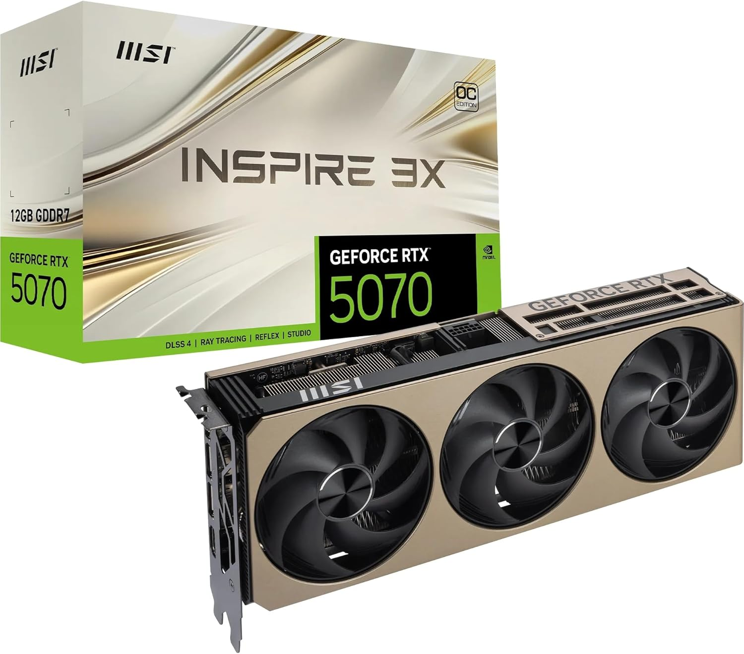 MSI GeForce RTX 5070 12GB INSPIRE 3X OC GDDR7 192Bit DX12 Gaming Ekran Kartı