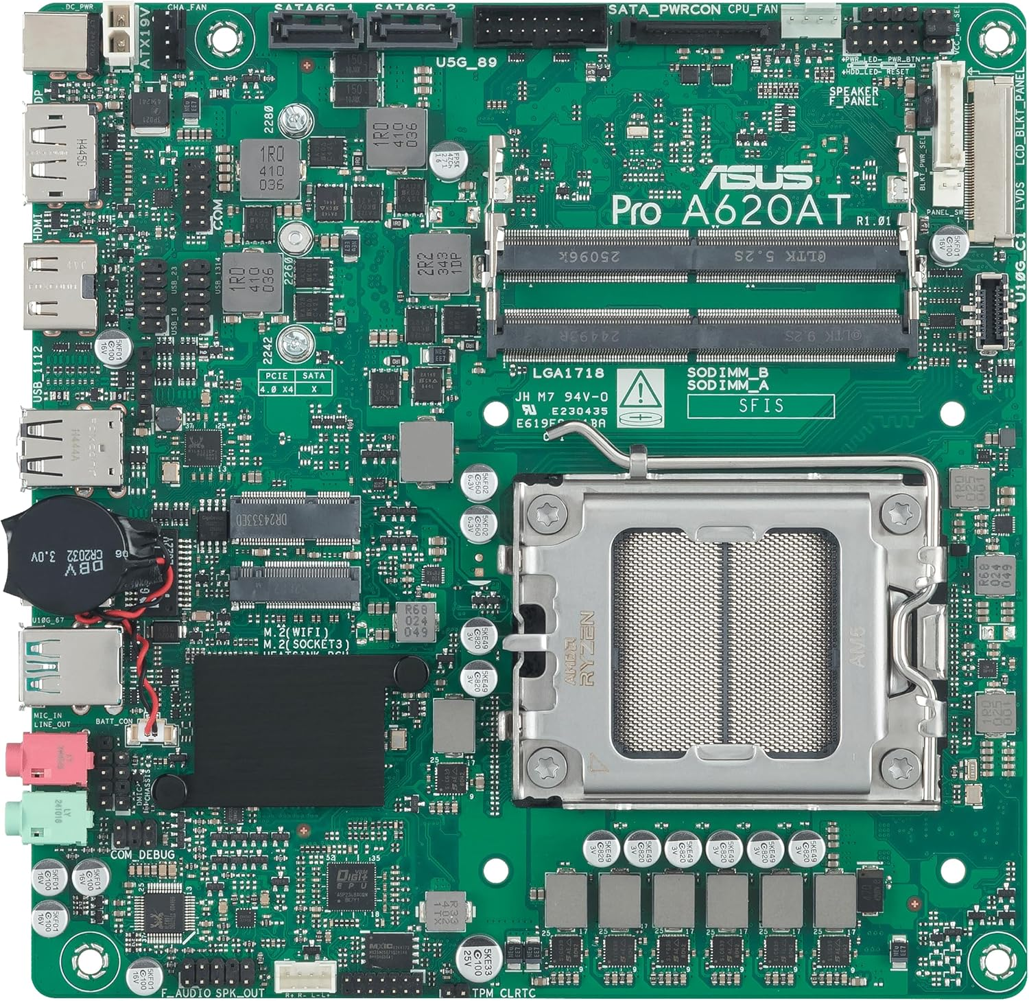 ASUS PRO A620AT-CSM AM5 DDR5 6400+(OC)MHz mATX Anakart