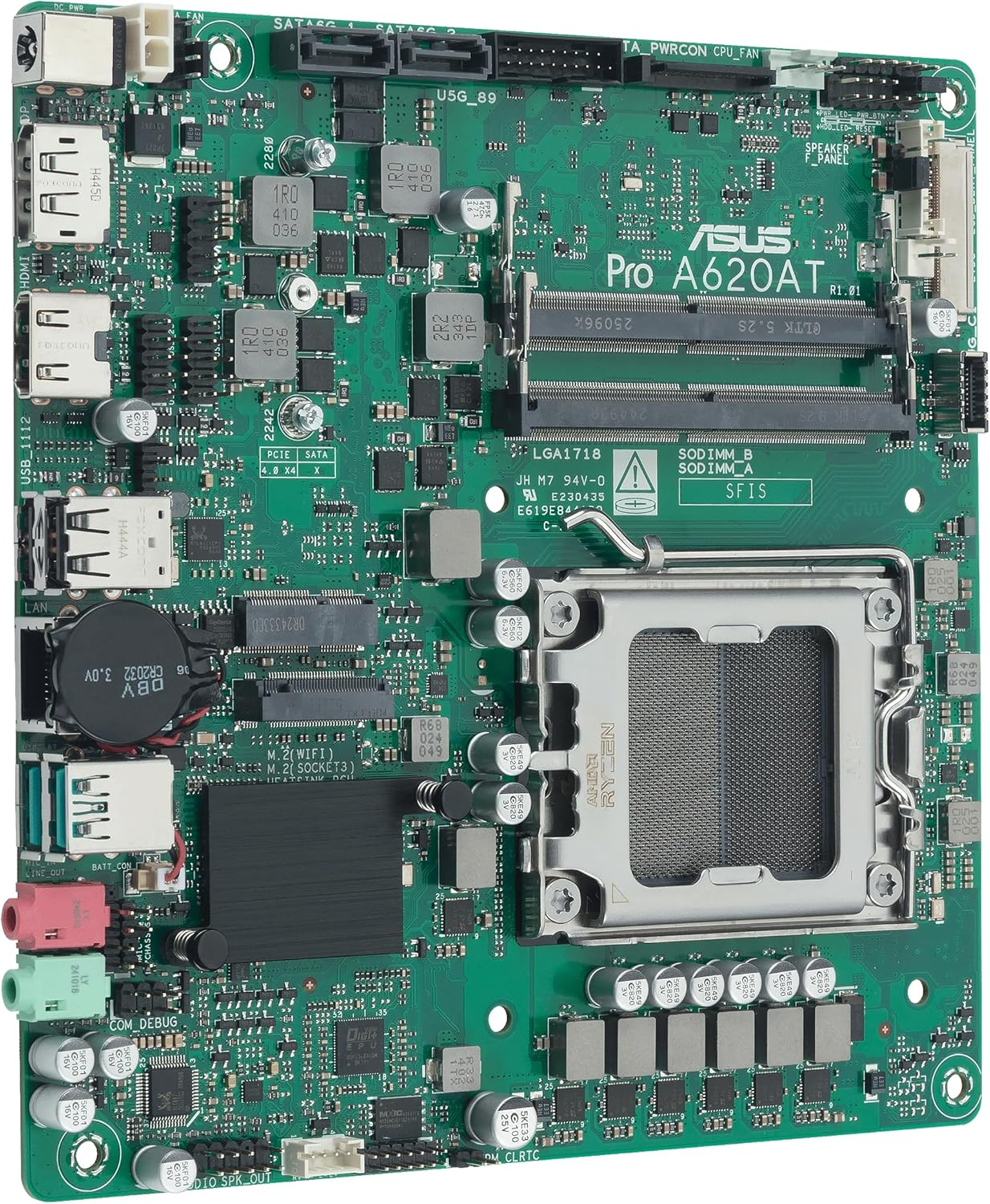 ASUS PRO A620AT-CSM AM5 DDR5 6400+(OC)MHz mATX Anakart