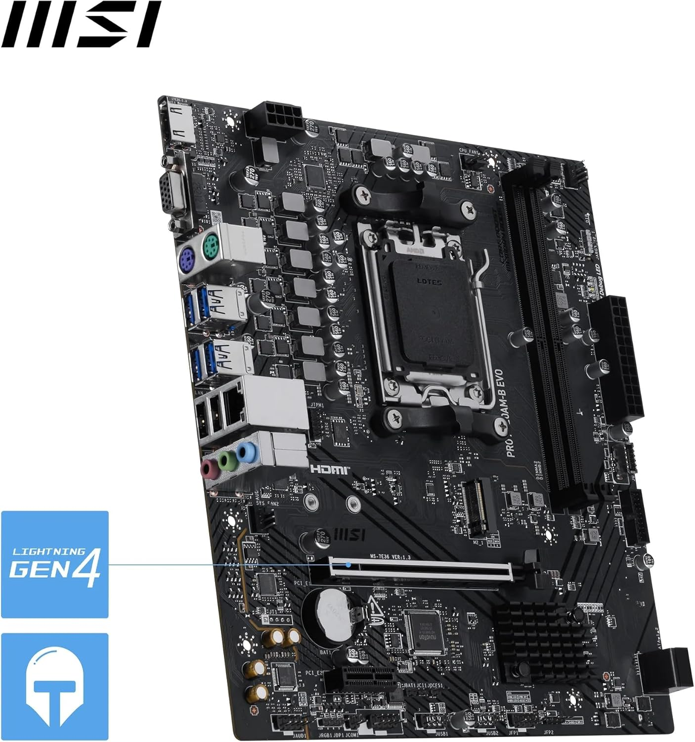 MSI PRO A620AM-B EVO AM5 DDR5 6800(OC)MHz mATX Anakart