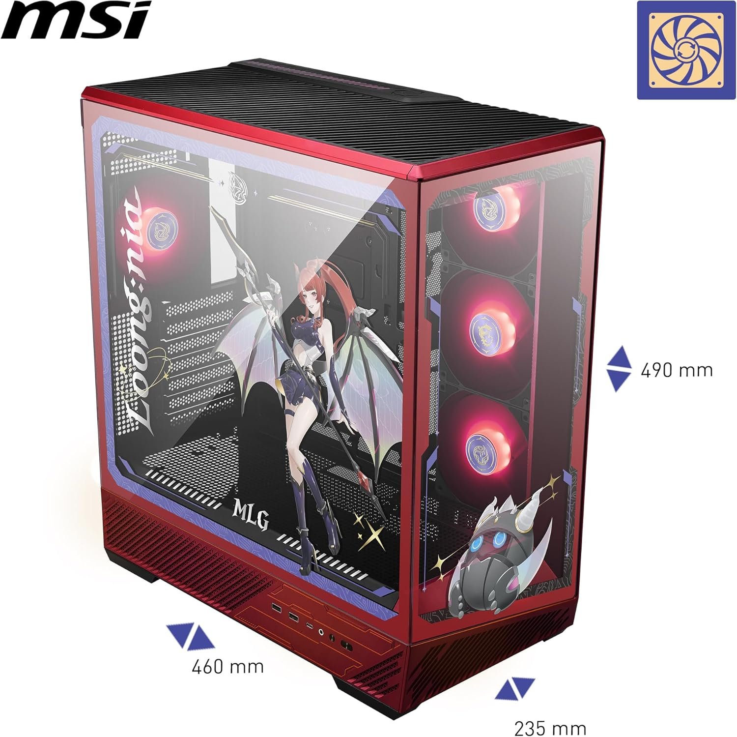 MSI MAG PANO 130R MLG EDITION 4 x ARGB Fan USB 3.2 ATX Tower Gaming Kasa
