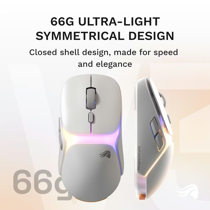 Glorious Model O3 Kablosuz Beyaz Oyuncu Mouse