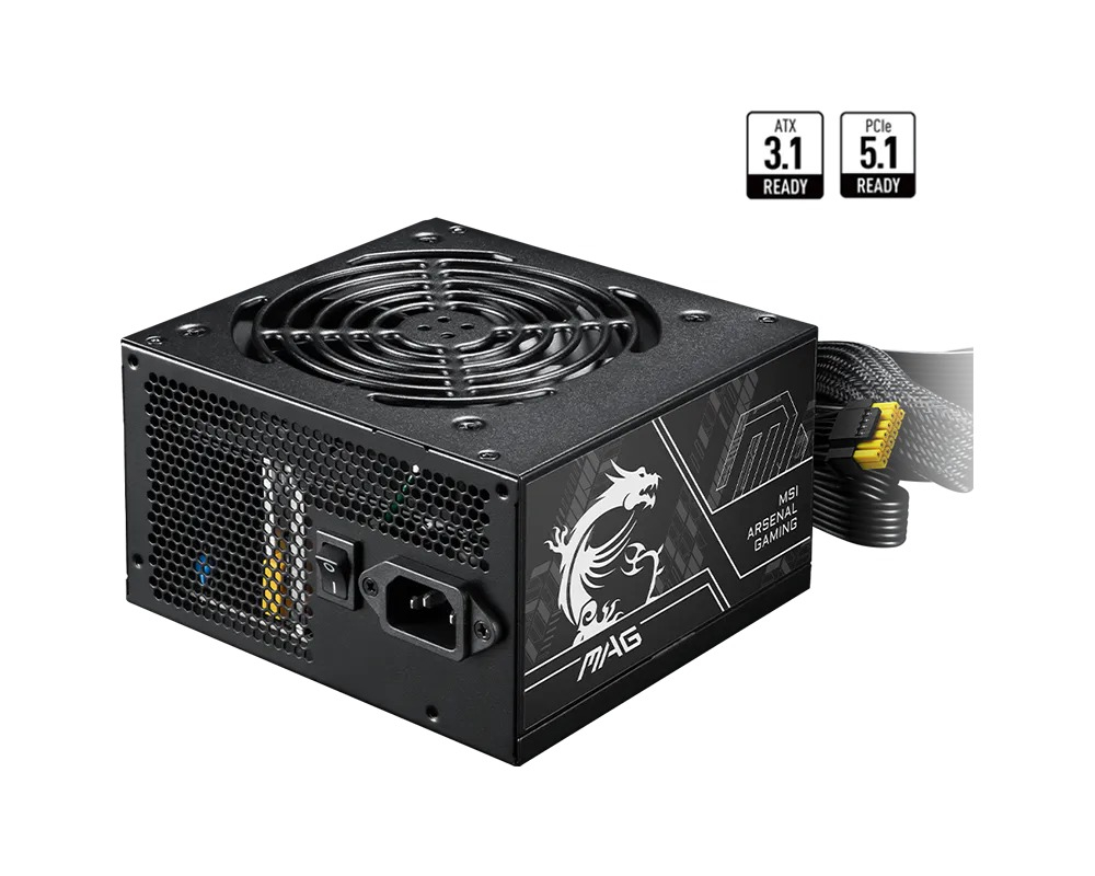 MSI MAG A750BN PCIE5 II 750W 80+ Bronze 120mm Fan Power Supply