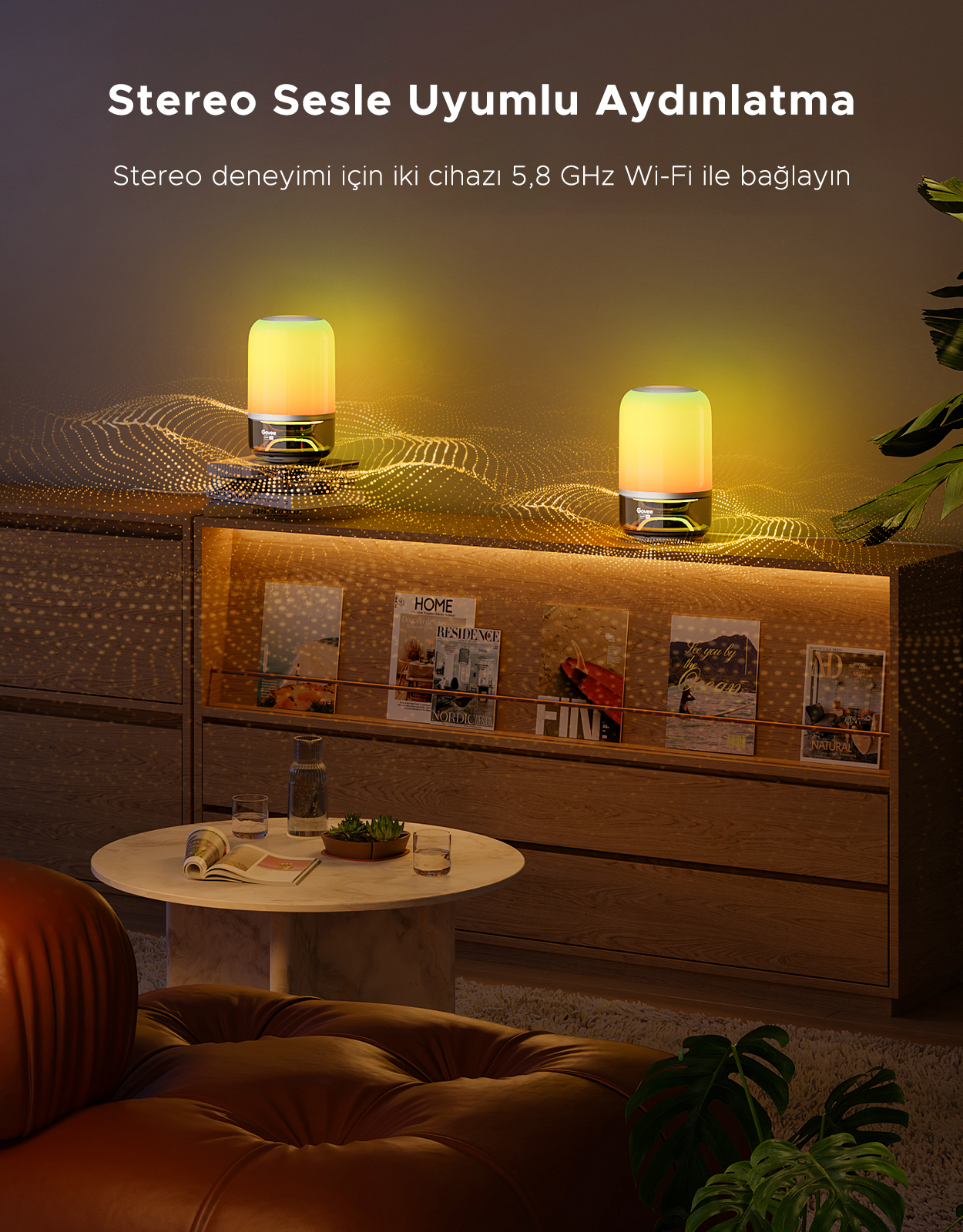 Govee RGBICWW Masa Lambası 2 Pro x JBL-H60200F1