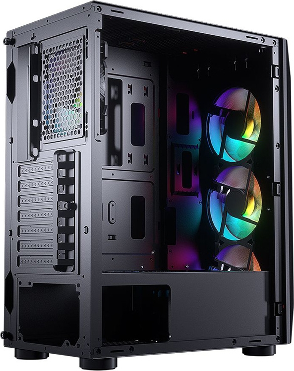 Cougar MX410 650W 80+ Mesh-G RGB Mid-Tower Temperli Cam Siyah Gaming Kasa