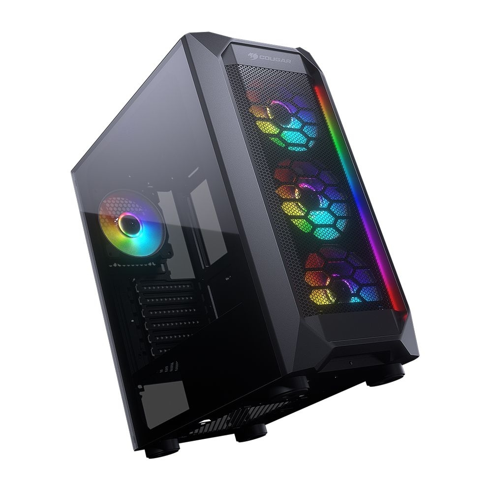 Cougar MX410 650W 80+ Mesh-G RGB Mid-Tower Temperli Cam Siyah Gaming Kasa