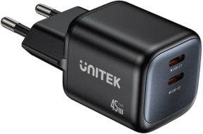 Unitek Zeno 45W GaN Şarj Cihazı (P1129ABK01-EU)