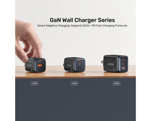 Unitek Zeno 20W Çift Portlu Gan Şarj Cihazı (P1128ABK01-EU)