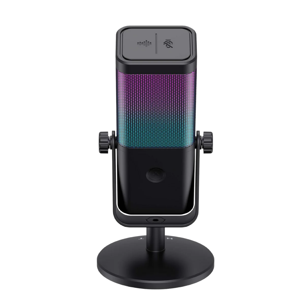 Havit GK65 RGB Profesyonel Yayıncı Mikrofonu 192kHz 24Bit Hi-Fi Dahili Ses Kartlı - Siyah