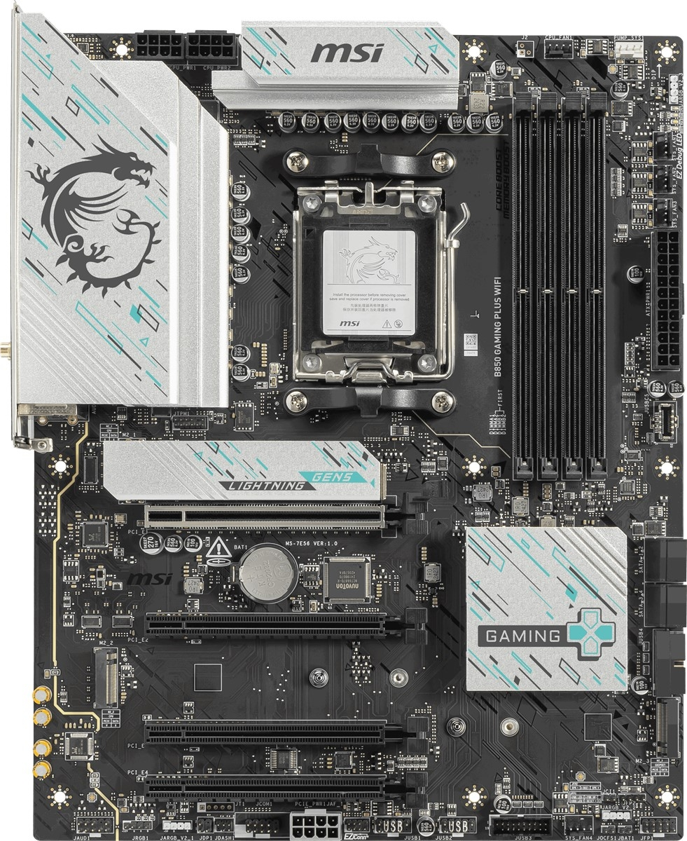 MSI MAG B850 GAMING PLUS MAX WIFI7 AM5 DDR5 8200+(OC)MHz ATX Gaming Anakart