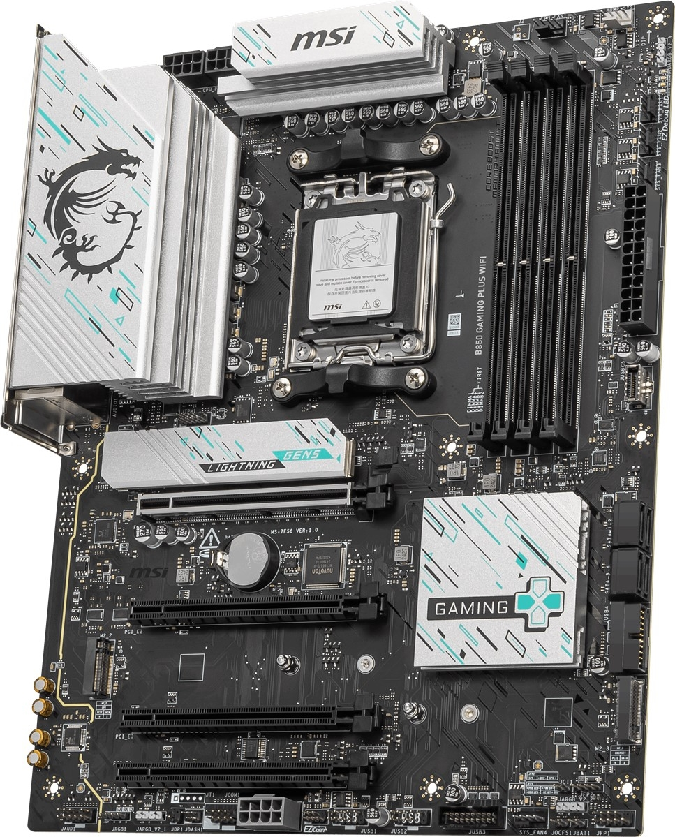 MSI MAG B850 GAMING PLUS MAX WIFI7 AM5 DDR5 8200+(OC)MHz ATX Gaming Anakart