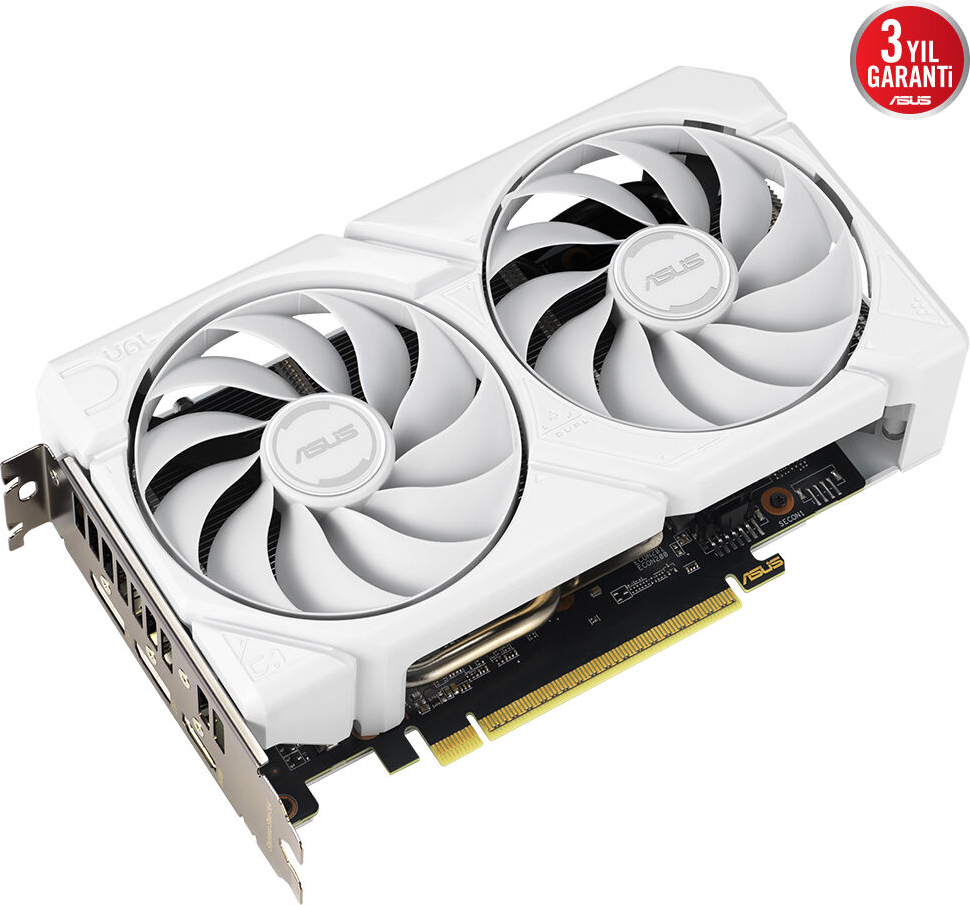 ASUS DUAL AMD Radeon RX 9060XT 16GB DUAL-RX9060XT-16G-WHITE GDDR6 128Bit DX12 Gaming Beyaz Ekran Kartı