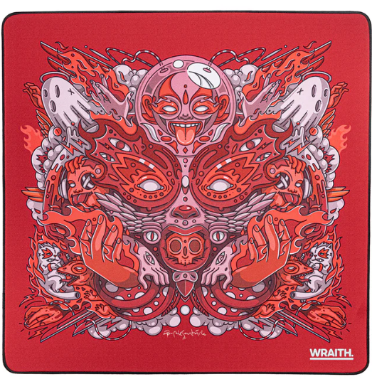 Wraith Spirit of Aim PRO Fire Red Hybrid Mousepad 50x50
