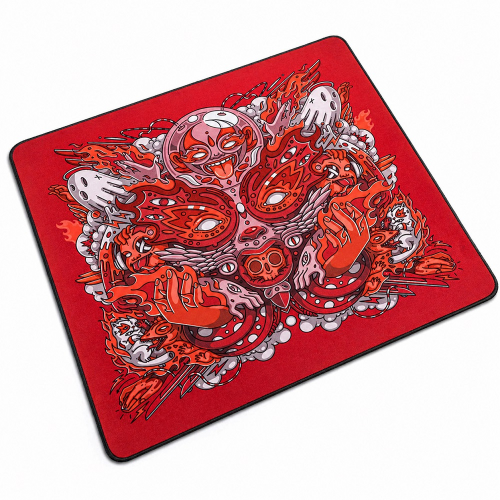 Wraith Spirit of Aim PRO Fire Red Hybrid Mousepad 50x50