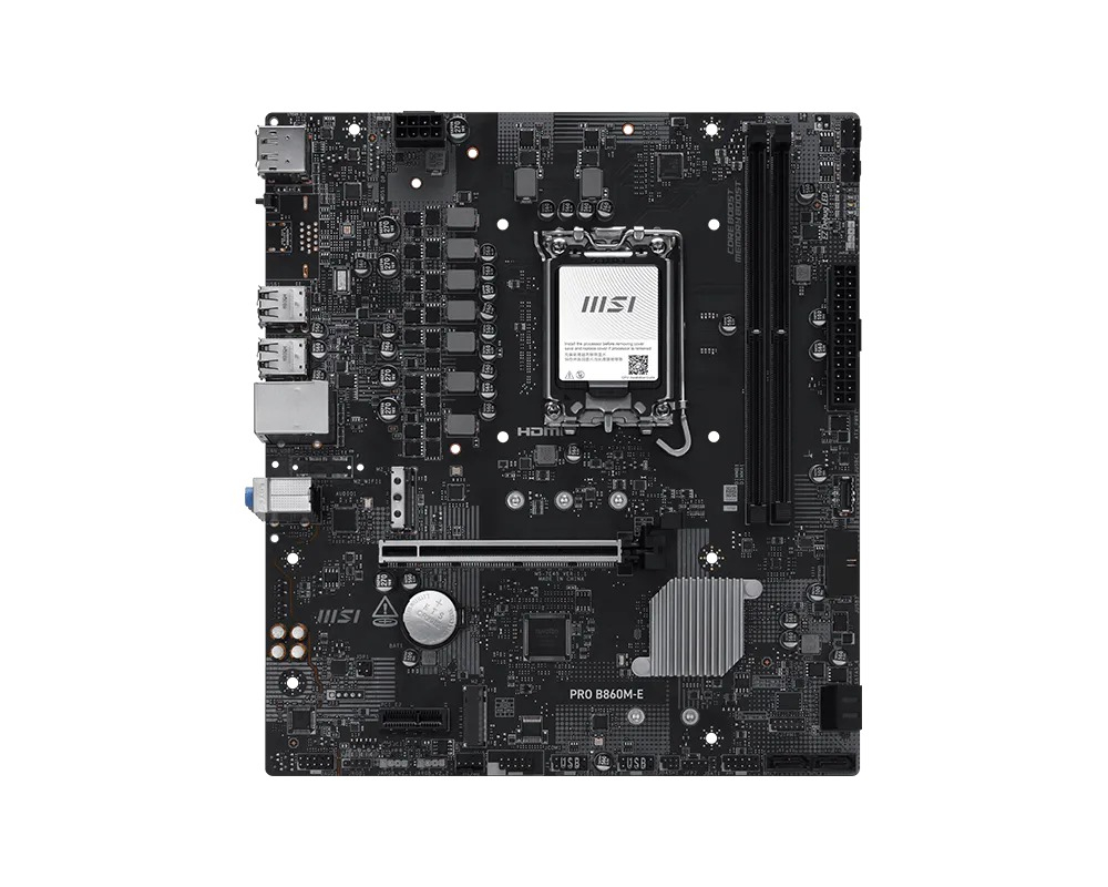MSI PRO B860M-E Intel B860 Soket 1851 DDR5 6400+(OC)MHz ATX Gaming (Oyuncu) Anakart