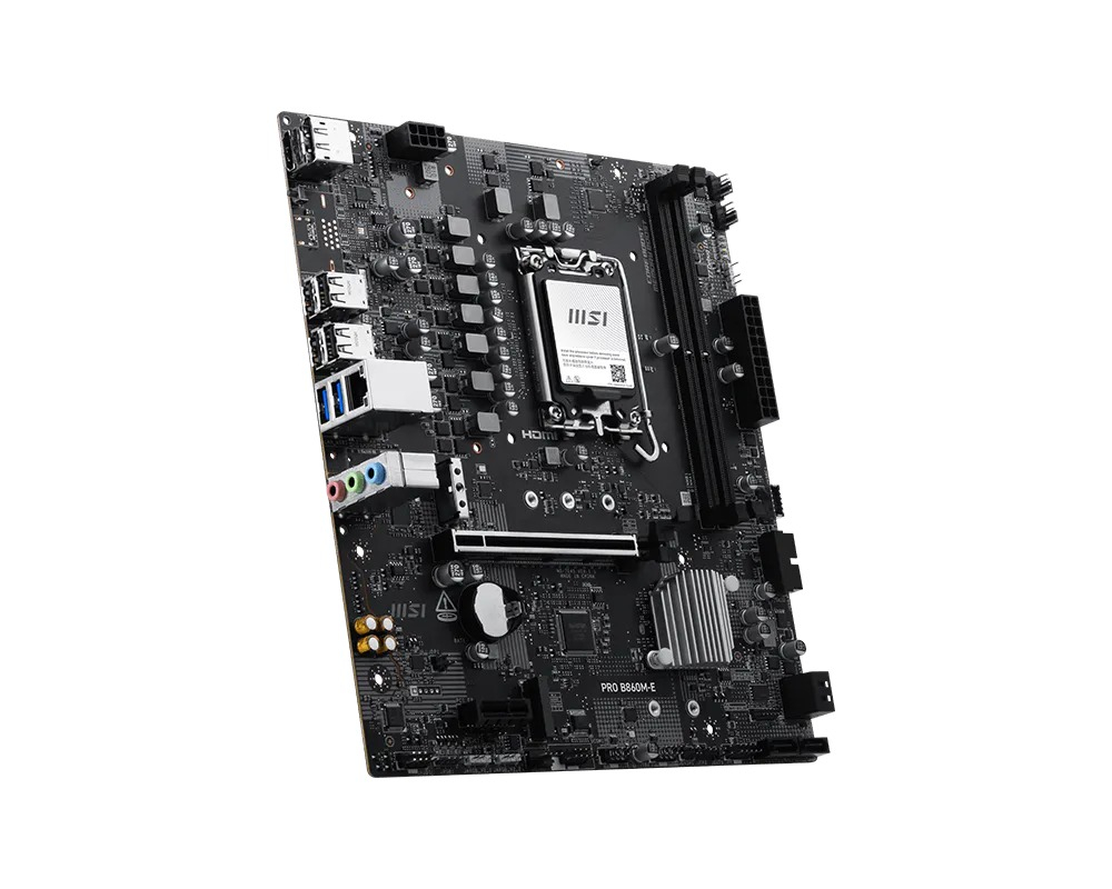 MSI PRO B860M-E Intel B860 Soket 1851 DDR5 6400+(OC)MHz ATX Gaming (Oyuncu) Anakart