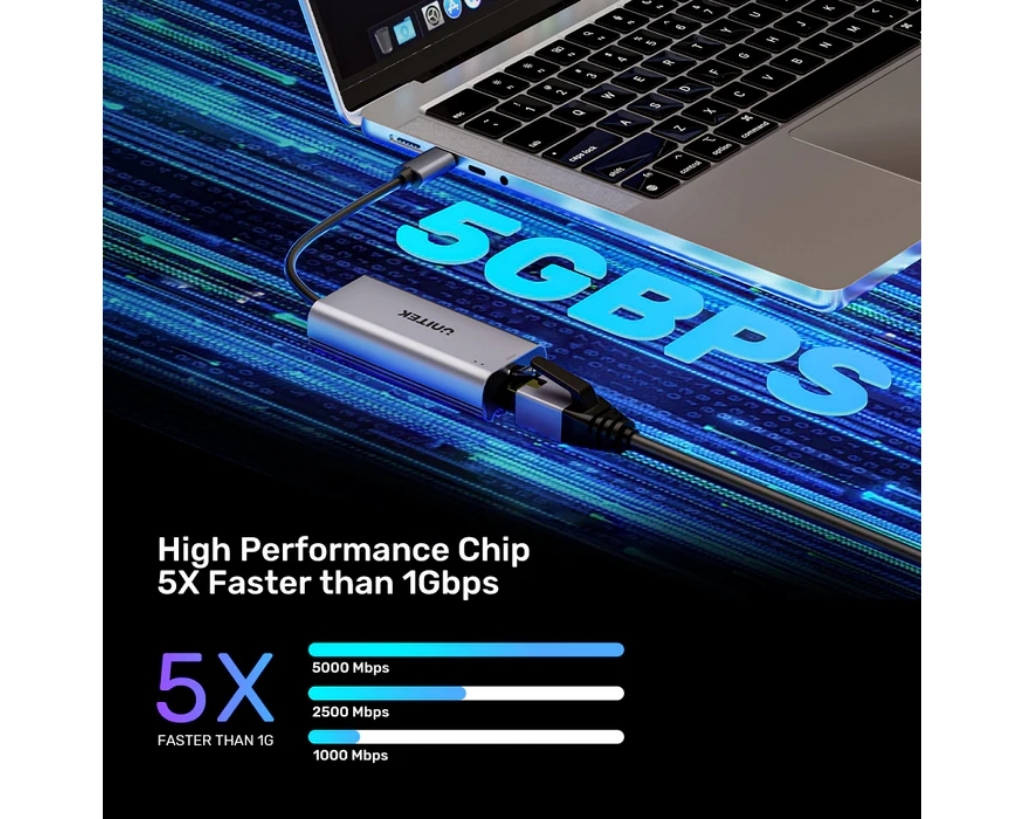 Unitek USB Type-C - 5Gbps Ethernet Adaptörü (U1343AGY01)