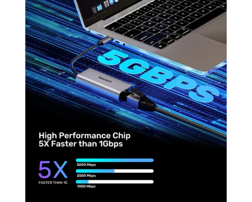 Unitek USB Type-C - 5Gbps Ethernet Adaptörü (U1343AGY01)