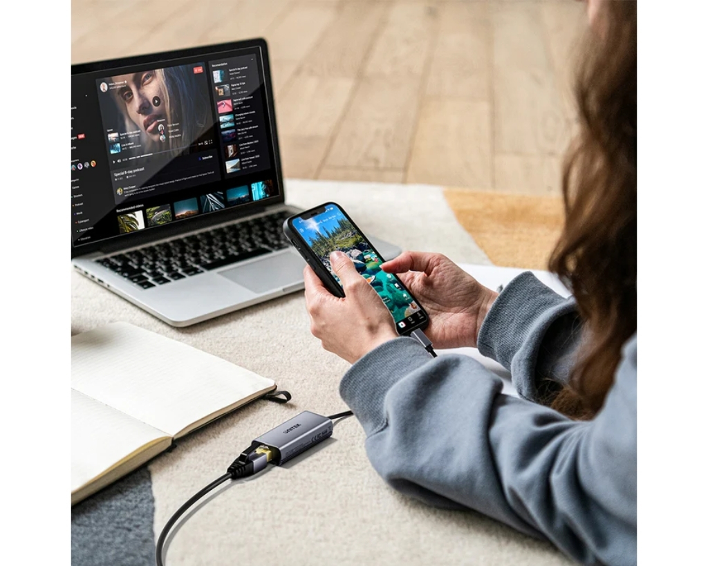 Unitek USB Type-C - 5Gbps Ethernet Adaptörü (U1343AGY01)