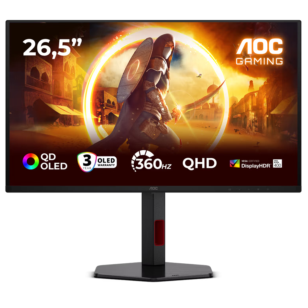 AOC Q27G4SDR 27″ 360Hz 0.03ms 2K G-Sync HDR400 Pivot QHD QD-OLED Gaming Monitör