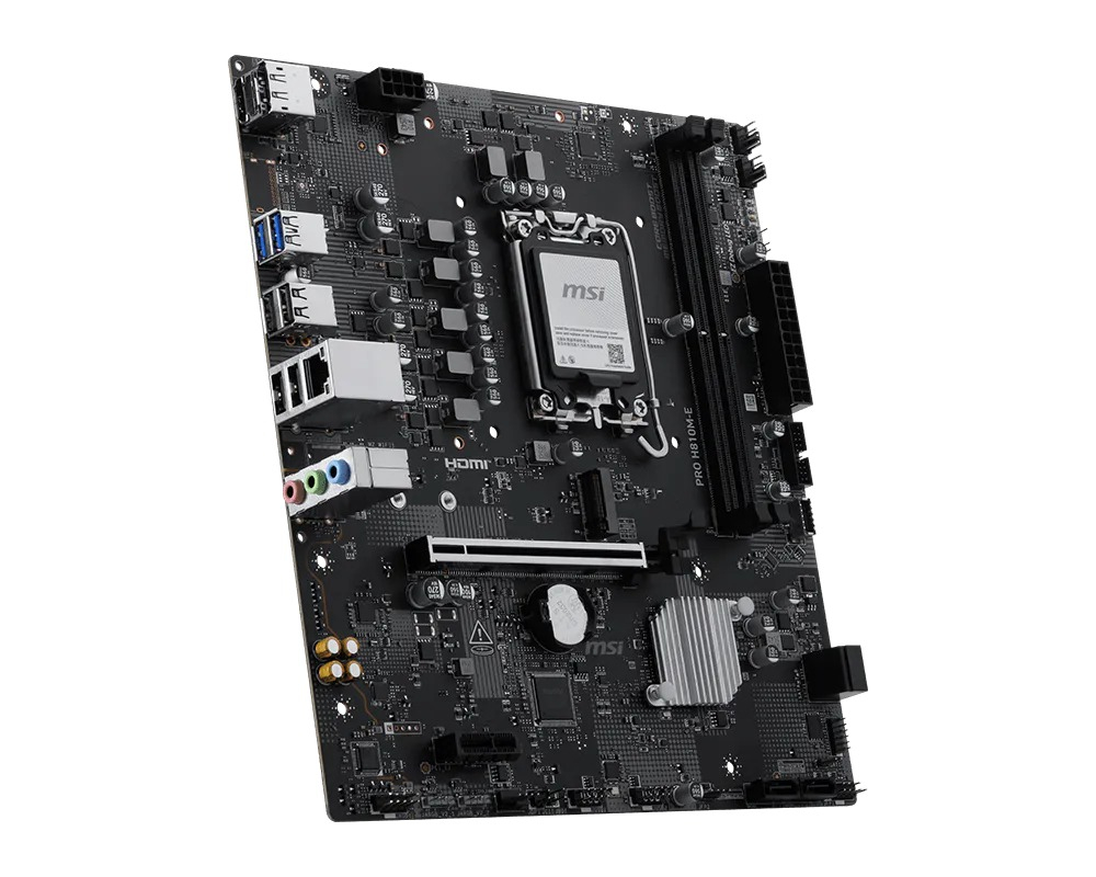 MSI PRO H810M-E Intel H810 Soket 1851 DDR5 6400+(OC)MHz mATX Gaming (Oyuncu) Anakart