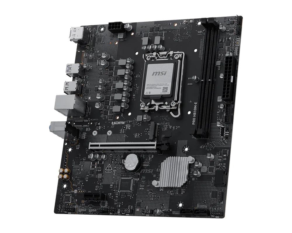 MSI PRO H810M-E Intel H810 Soket 1851 DDR5 6400+(OC)MHz mATX Gaming (Oyuncu) Anakart